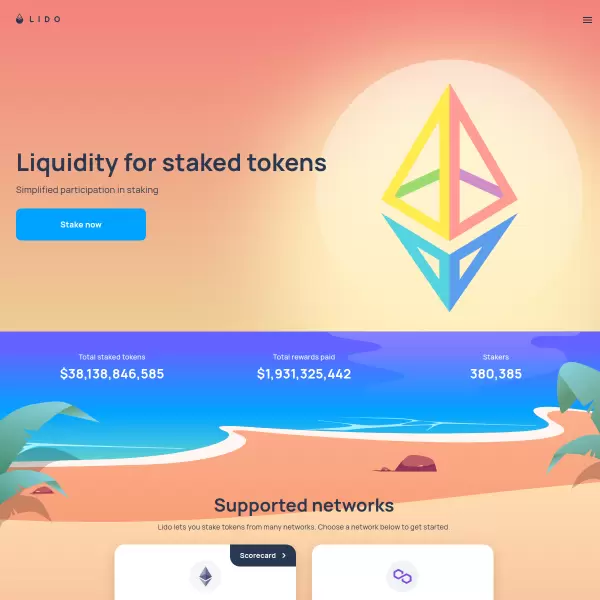 Lido Staked Ether (STETH) screenshot