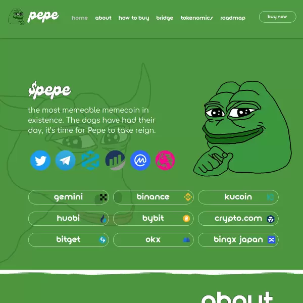 Pepe (PEPE) screenshot