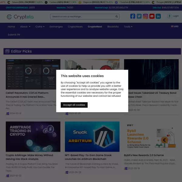 Cryptela Blog screenshot