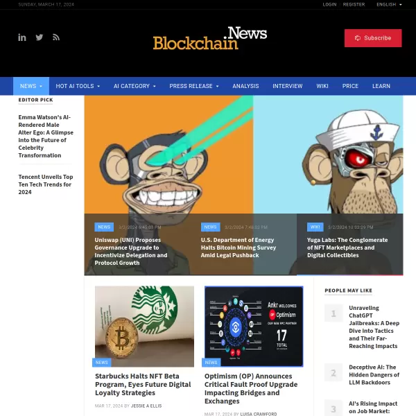 Blockchain.News screenshot