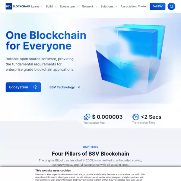 BSV Blockchain screenshot