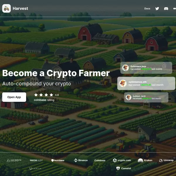 Harvest Finance screenshot