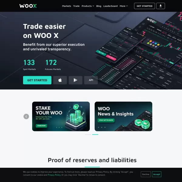 Wootrade Network (WOO) screenshot