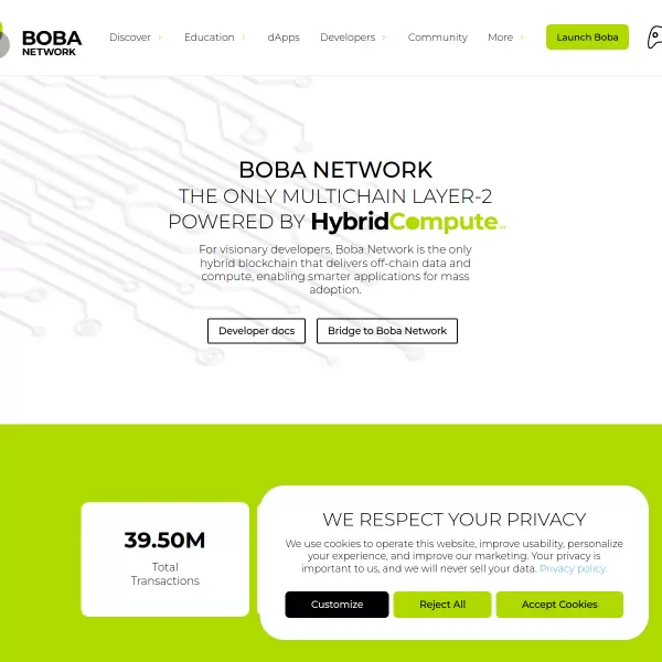 Boba Network (BOBA) screenshot