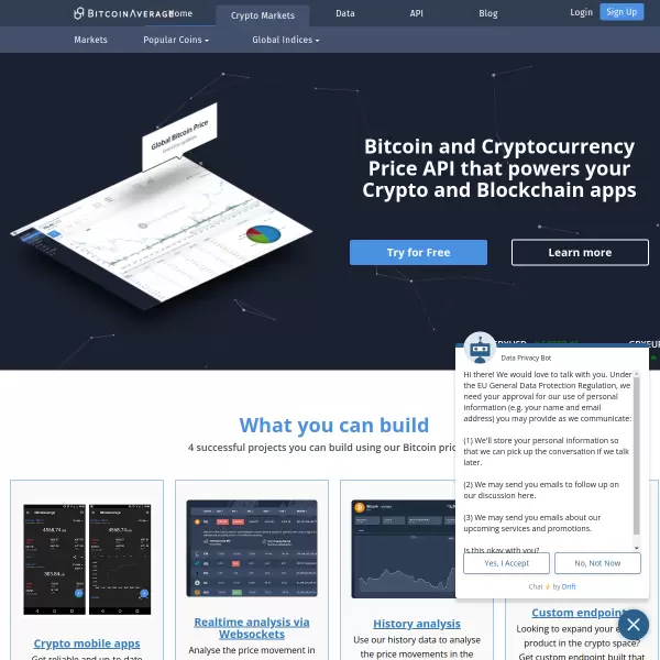 BitcoinAverage screenshot
